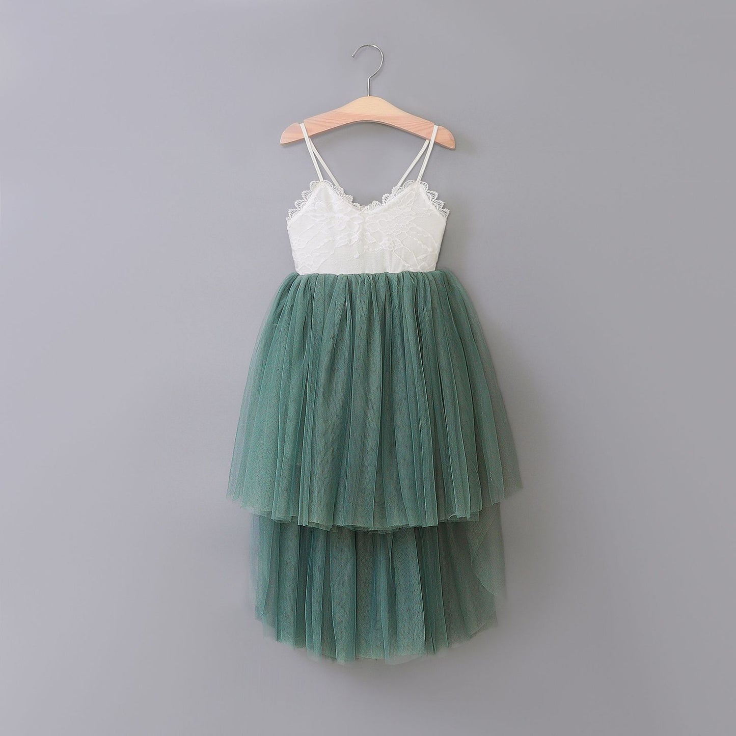 Flower Girl Lace Dress Summer Kids slip tank ball gowns dress Wedding girls dress Children's Christening Dress Clothing