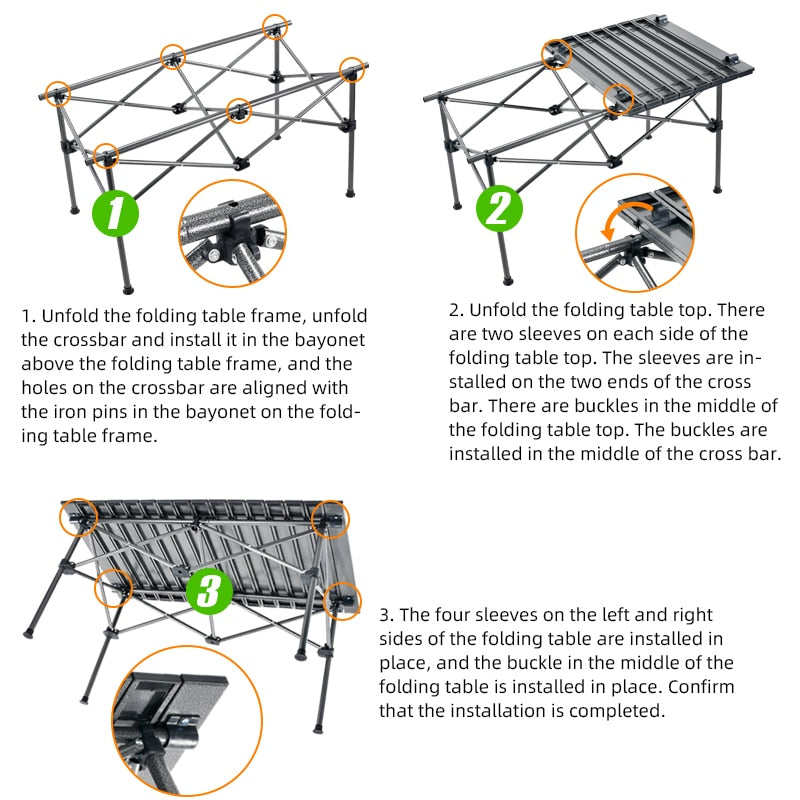 Foldable Camping Table Outdoor Table Camping Kitchen Table Portable Table Camping Traveling Table Camp Table Folding Dining Tabl