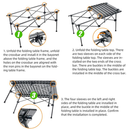 Foldable Camping Table Outdoor Table Camping Kitchen Table Portable Table Camping Traveling Table Camp Table Folding Dining Tabl