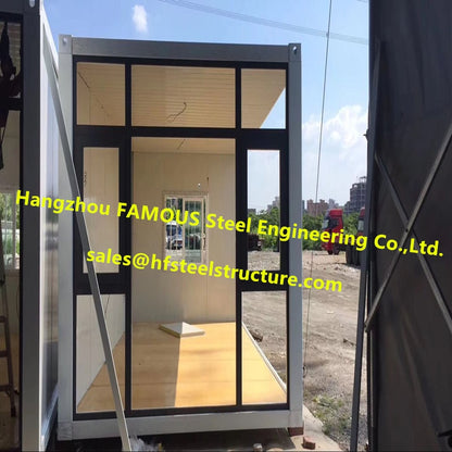 Foldable Flat Pack Shipping Container House With Glass Facade Decoration For Office Use. Home Use. Business Use