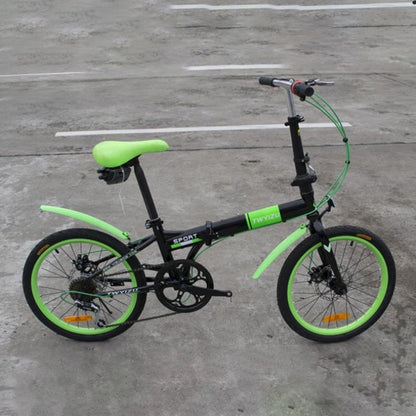 Folding Bicycle 20 Inch High Carbon Steel Double Disc Brake Child Adult Men and Women Super Portable Bike Variable Speed
