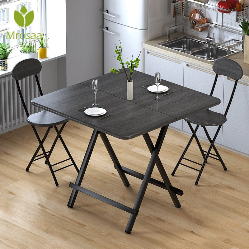 Folding Portable Table Simple Square Home Dining Coffee Table Outdoor Garden Save Space Foldable Laptop Computer Desk 100X60X74