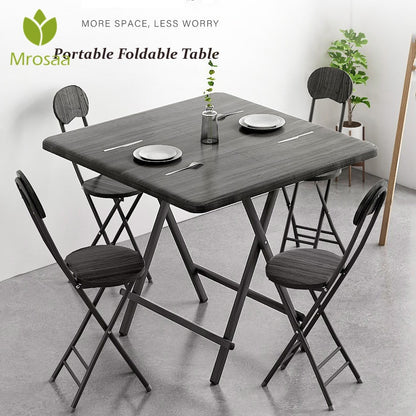 Folding Portable Table Simple Square Home Dining Table Outdoor Garden Save Space Foldable Laptop Computer Desk 100X60X74CM