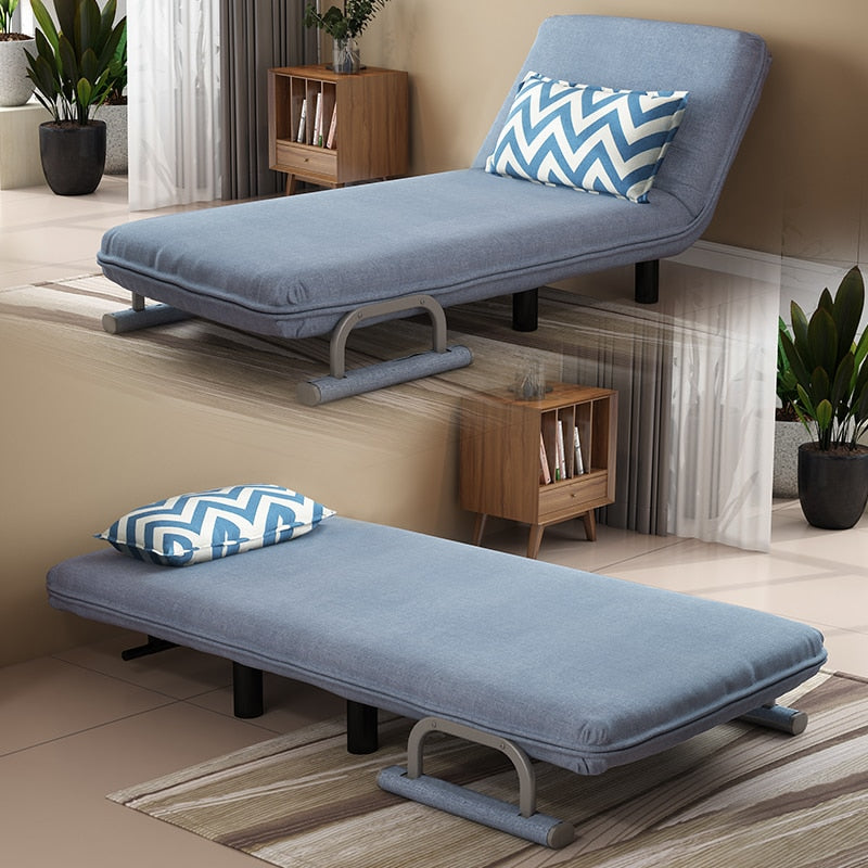 Folding Sofa Bed Armchair Sleeper Leisure Recliner Fabric Breathable Lazy Sofas Single Living Room Lounge Chair Bed WF1031