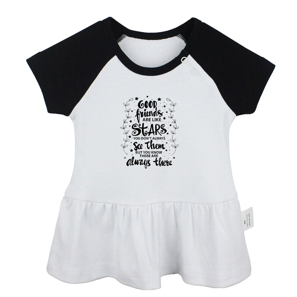 Follow Your Heart Inspirational Romantic Quote Design Newborn Baby Girls Dresses Toddler Infant Cotton Clothes