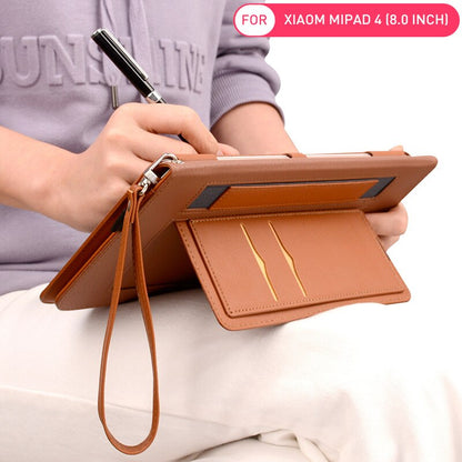 For Xiaomi Mi Pad 4 Case Shockproof Cover Premium PU Leather Business Mipad 4 Smart Tablet Xaomi Pad4 Global Case W/ Strip