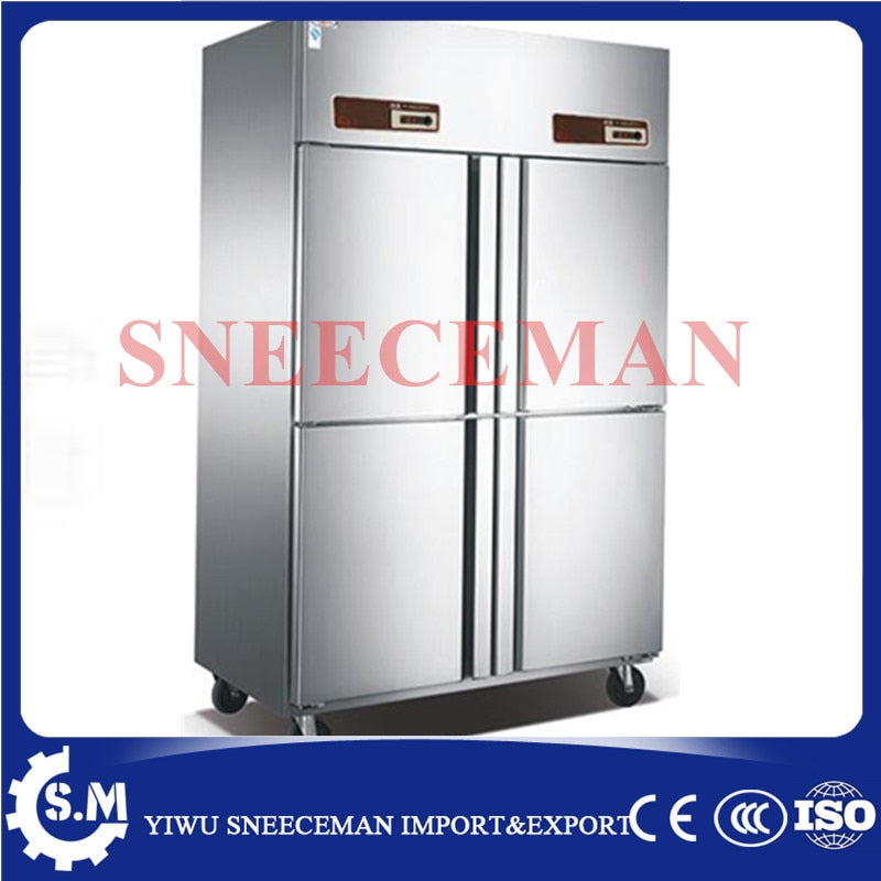 Four-door commercial kitchen freezer, console, freezer, kitchen refrigeration equipment