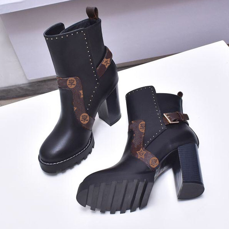 Franch vvl venven women's boots 2022 new genuine leather Martin boots breathable  boots British boots original high quality