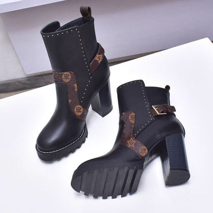 Franch vvl venven women's boots 2022 new genuine leather Martin boots breathable  boots British boots original high quality