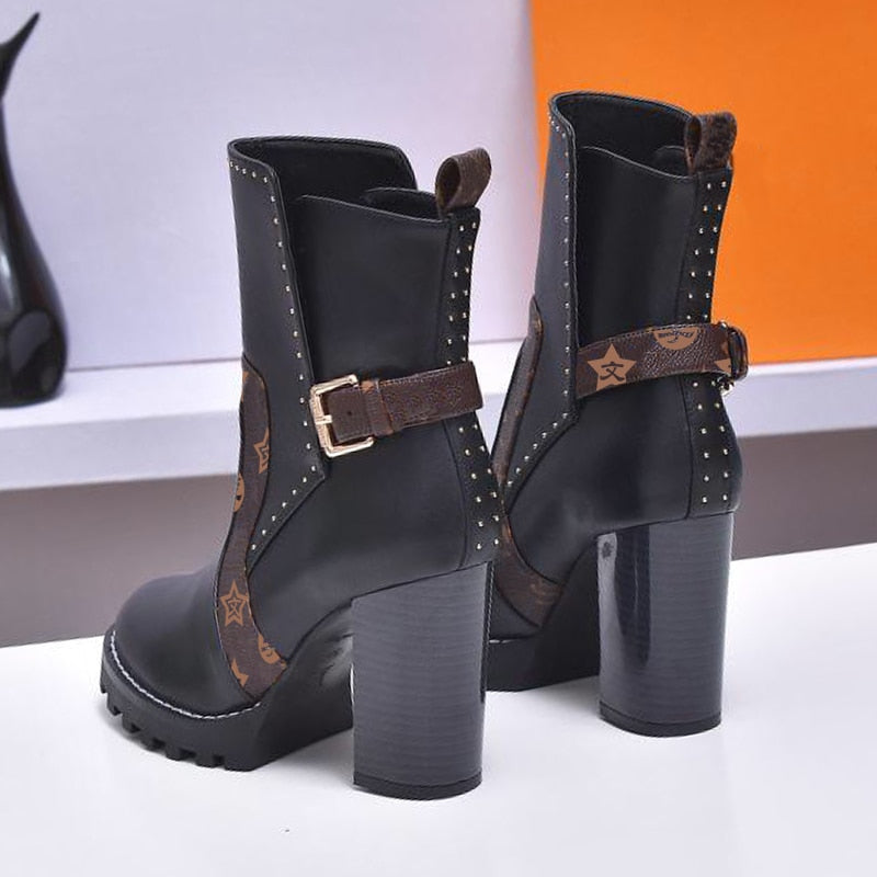 Franch vvl venven women's boots 2022 new genuine leather Martin boots breathable  boots British boots original high quality