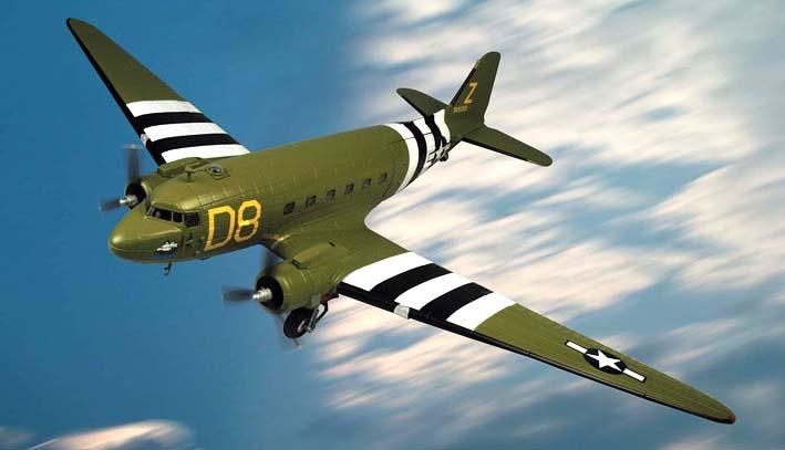Franklin Douglas C-47 C47 Skytrain USAAF 439th TCG, 94th TCS, "The Argonia" 1/48 diecast plane model aircraft