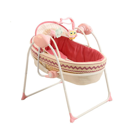 Free Rocking Seat Newborn Baby Shaker Swing Bed Sleeping Crib Primi Electric Cradle