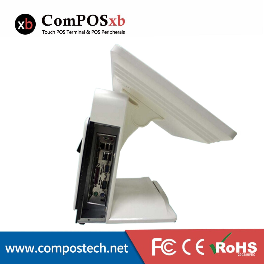 Free Shipping Touch Screen Point Of Sale Cash Register Pos Terminal Price 15 inch touch Computer With customer display and MSR
