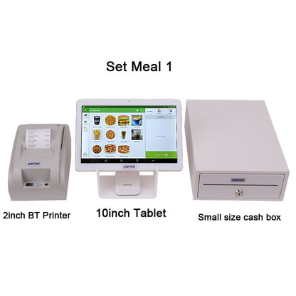 Android POS System Cash Register Machine 10 inch WITH 80mm Thermal Receipt Printer Bluetooth Scanner Built-in WIFI