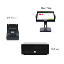 Load image into Gallery viewer, Android POS System Cash Register Machine 10 inch WITH 80mm Thermal Receipt Printer Bluetooth Scanner Built-in WIFI
