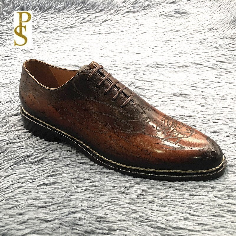 French suede shoes Italian leather outsole men's dress shoes