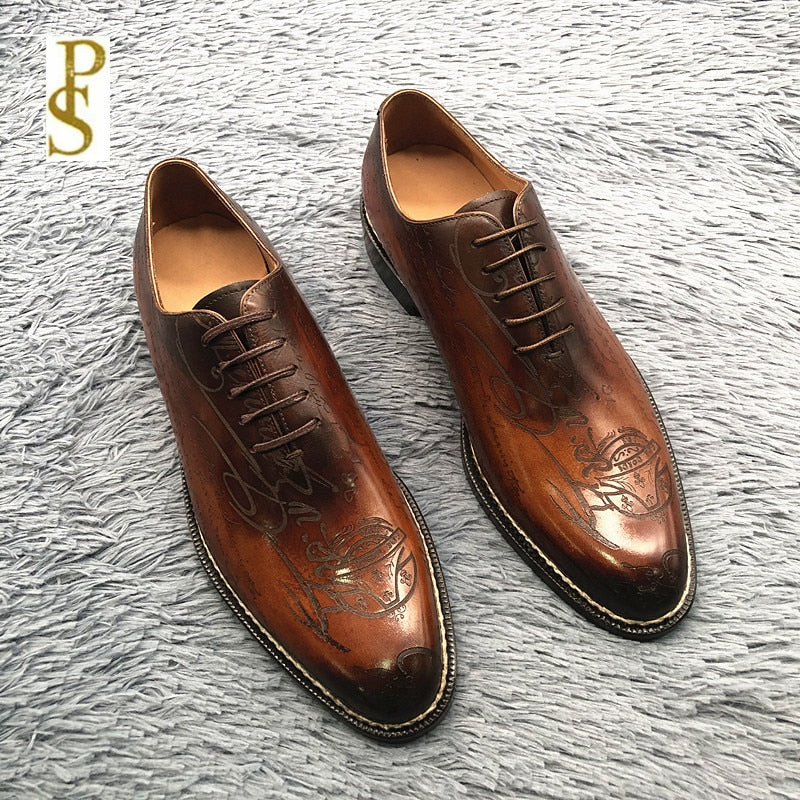 French suede shoes Italian leather outsole men's dress shoes
