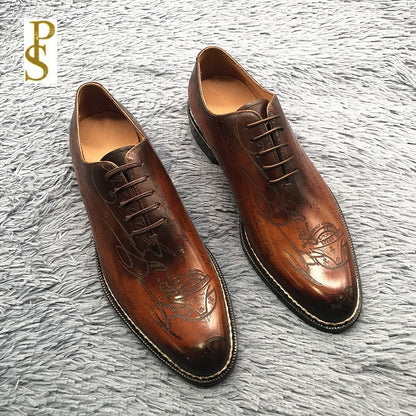 French suede shoes Italian leather outsole men's dress shoes