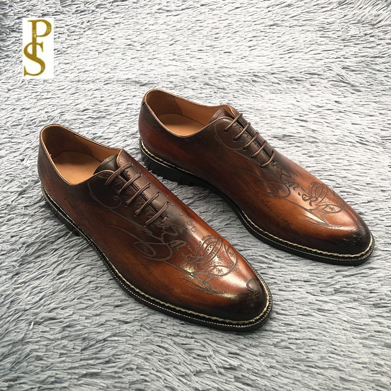French suede shoes Italian leather outsole men's dress shoes