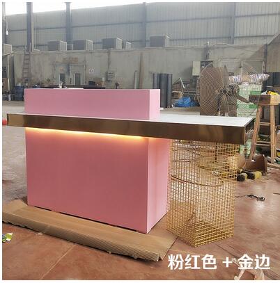 Front Desk Reception Counter Clothing Store Cashier Counter Shop Small Simple Cashier Counter