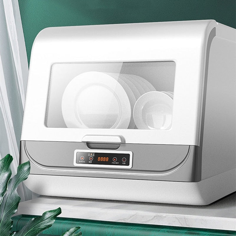 Fully automatic dishwasher, household desktop embedded, installation-free small sterilization, disinfection, drying and washing