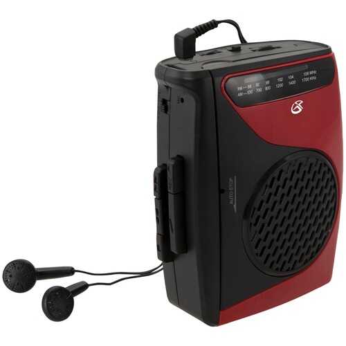 GPX CAS337B Cassette Player with AM/FM Radio
