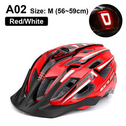 GUB Bicycle Helmet With Light USB Recharge MTB Road Bike Integrally-molded Helmets Ultralight Cycling DH Sports Safe Protective