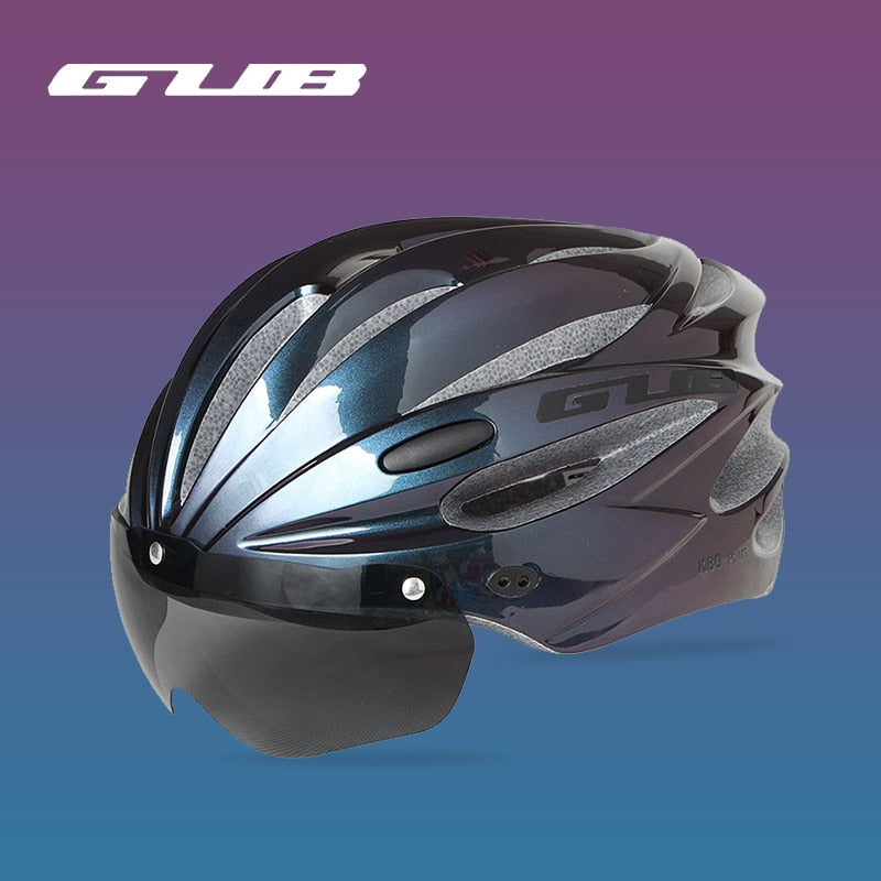 GUB K80 Cycling Helmet with Visor Magnetic Goggles Integrally-molded 58-62cm for Men Women MTB Road Bicycle  Bike Helmet