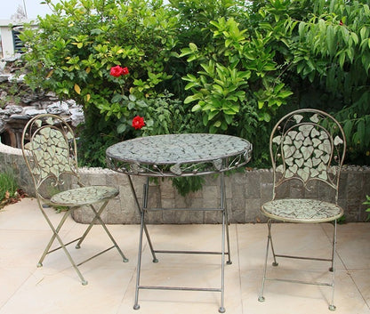 Garden Sets Outdoor Furniture metal 2 chairs & 1 table sets foldable table chairs sets patio furniture salon de jardin exterieur