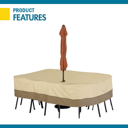 Garden Waterproof Outdoor Patio Furniture Set Covers Rain Snow Chair Sofa Table Round Rectangle Cover with Umbrella Hole