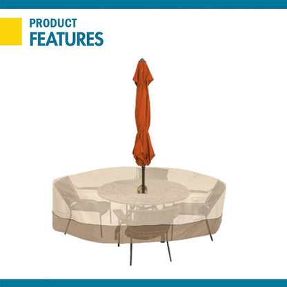 Garden Waterproof Outdoor Patio Furniture Set Covers Rain Snow Chair Sofa Table Round Rectangle Cover with Umbrella Hole