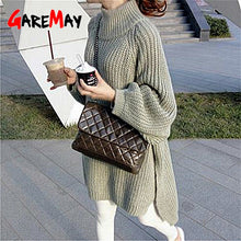 将图片加载到图库查看器，GareMay Autumn Winter Knitted Sweater Dress Women&#39;s Warm Turtleneck Sexy Loose Pregnant Maxi Plus Size Female Ladies Long Sweaters
