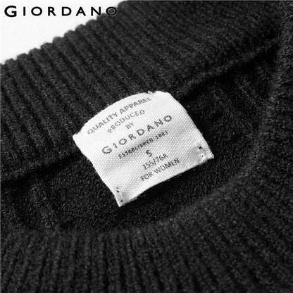 Giordano Women Sweaters Thick Slim Mockneck Pullover Sweater 5 Needle Long Sleeves Warm Blusa De Frio Feminina 05350636