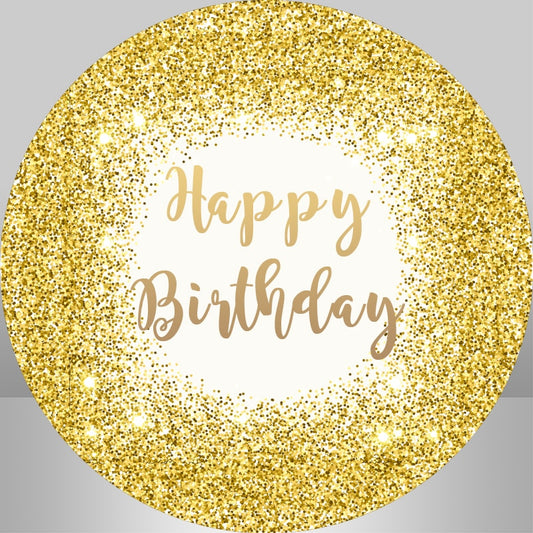 Glitter Gold Circle round Backdrop cover Wedding Party Decor Birthday Bridal Background photography Photo Wall Banner