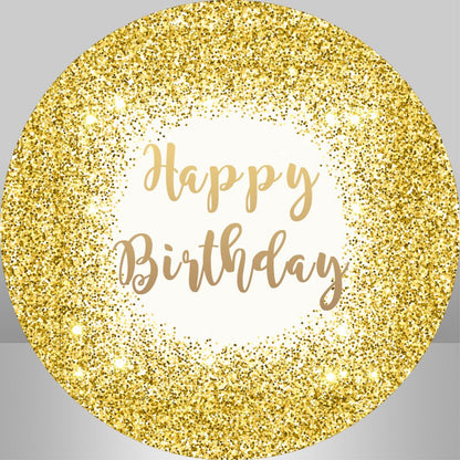 Glitter Gold Circle round Backdrop cover Wedding Party Decor Birthday Bridal Background photography Photo Wall Banner