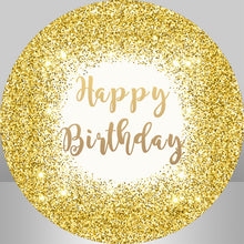 Load image into Gallery viewer, Glitter Gold Circle round Backdrop cover Wedding Party Decor Birthday Bridal Background photography Photo Wall Banner
