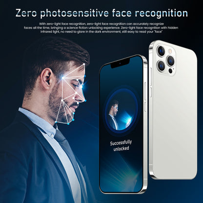 Global Version I12 Pro Max 6.7inch Smartphones 6800mAh 16G+512G Android Phone Celular Case Touch Screen Face ID 5G Network Phone