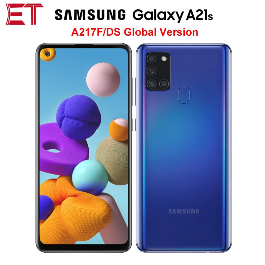 Global Version Samsung Galaxy A21s A217F/DS 4G Mobile Phone 4GB 64GB Octa Core 6.5" 5000mAh 4Camera 48MP NFC Dual SIM Android 10