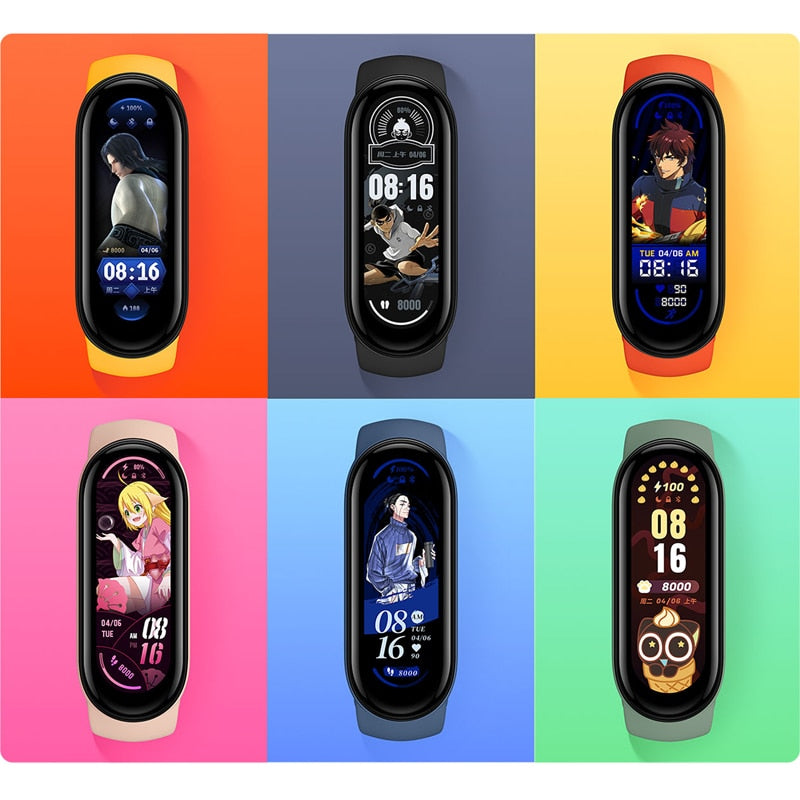 Xiaomi Mi Band 6 Smart Bracelet 1.56"AMOLED Screen miBand 6 Heart Rate Fitness Traker Bluetooth 5 ATM Waterproof