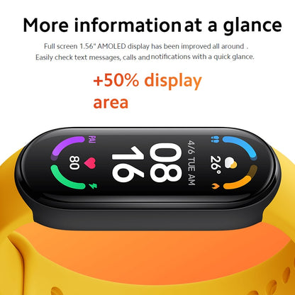 Xiaomi Mi Band 6 Smart Bracelet 1.56"AMOLED Screen miBand 6 Heart Rate Fitness Traker Bluetooth 5 ATM Waterproof