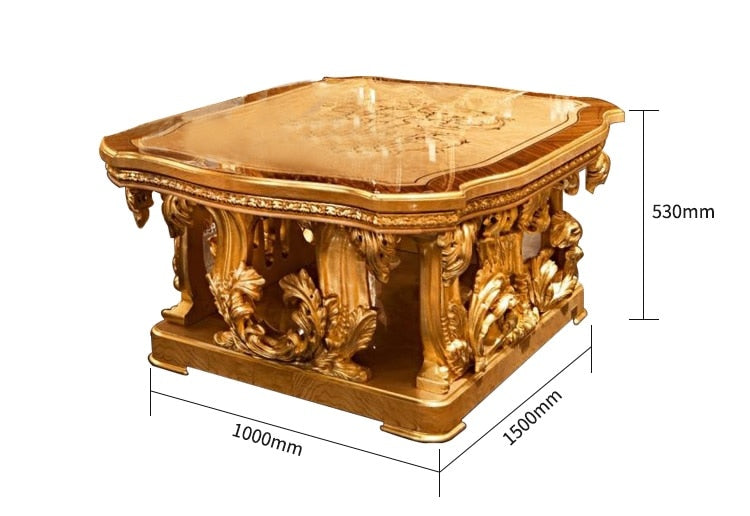 Glorious Palace Style Sofa Set with Velvet Fabric Upholstery / Sumptuous 1+2+3 Seaters, Square Table / Sea Ship >8 weeks