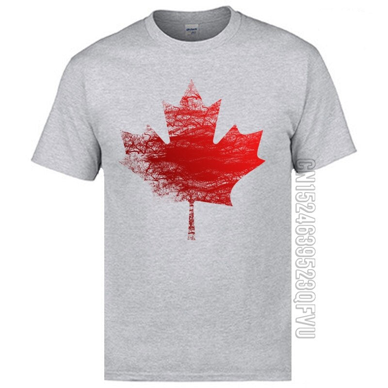 Men's Canada T-shirts Glory Canada Red Maple Leaf Printed Slim Fit Fashion Male Big Size Tee Shirt XL