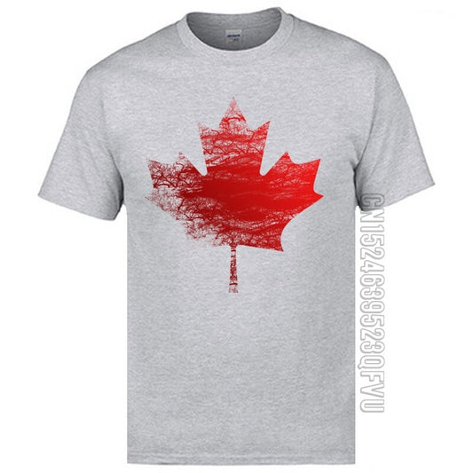 Men's Canada T-shirts Glory Canada Red Maple Leaf Printed Slim Fit Fashion Male Big Size Tee Shirt XL