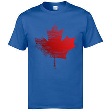 将图片加载到图库查看器，Men&#39;s Canada T-shirts Glory Canada Red Maple Leaf Printed Slim Fit Fashion Male Big Size Tee Shirt XL
