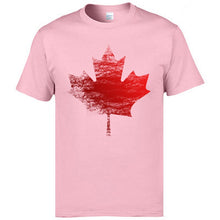 将图片加载到图库查看器，Men&#39;s Canada T-shirts Glory Canada Red Maple Leaf Printed Slim Fit Fashion Male Big Size Tee Shirt XL
