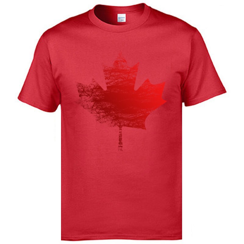 Men's Canada T-shirts Glory Canada Red Maple Leaf Printed Slim Fit Fashion Male Big Size Tee Shirt XL