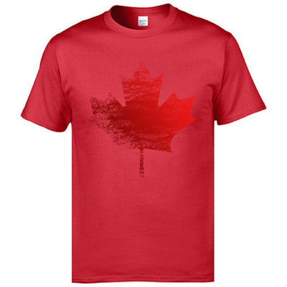 Men's Canada T-shirts Glory Canada Red Maple Leaf Printed Slim Fit Fashion Male Big Size Tee Shirt XL