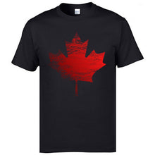 将图片加载到图库查看器，Men&#39;s Canada T-shirts Glory Canada Red Maple Leaf Printed Slim Fit Fashion Male Big Size Tee Shirt XL
