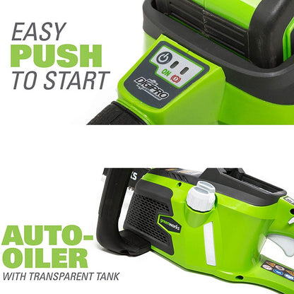 Greenworks 40v 4.0Ah Battery  Cordless Chain Saw Brushless Motor  Chainsaw With 4.0ah Battery And Charger