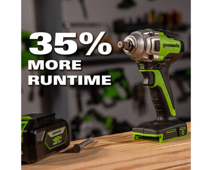 Greenworks 48/24V DUAL-VOLT 1/2 inch Cordless Brushless Electric Wrench Impact Wrench Socket Wrench 400N.m